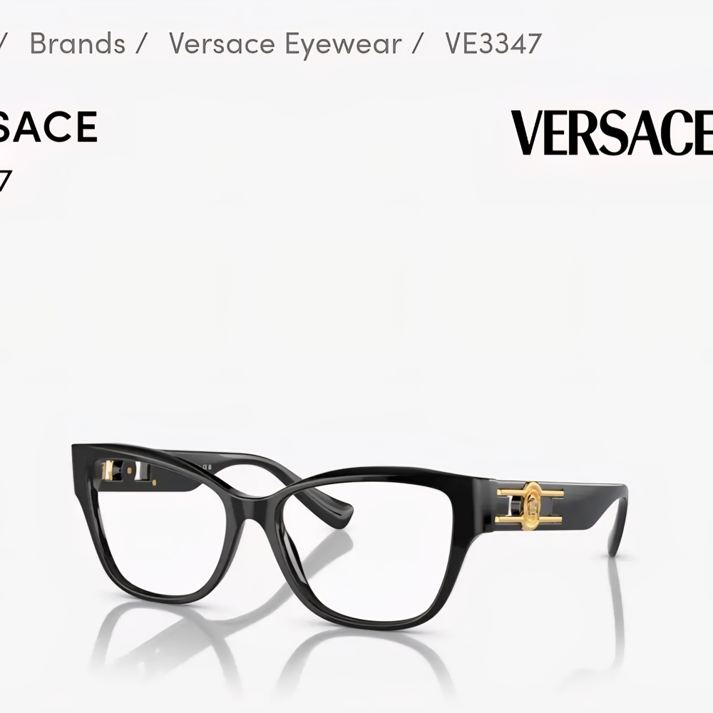 Authentic Versace Black and Gold Glasses